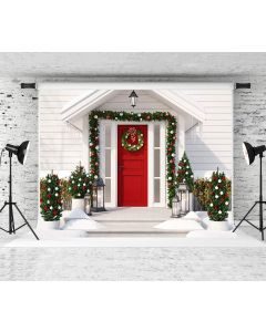 Kate 10x10ft Christmas Photo Backdrop Christmas Tree Photography Backdrop Christmas House Background for Photography