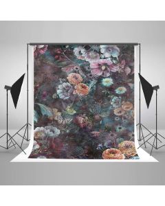 Kate 10x10ft(3x3m) Vintage Floral Backdrop for Photography Microfiber Retro Abstract Girl Lady Portrait Photo Backdrops